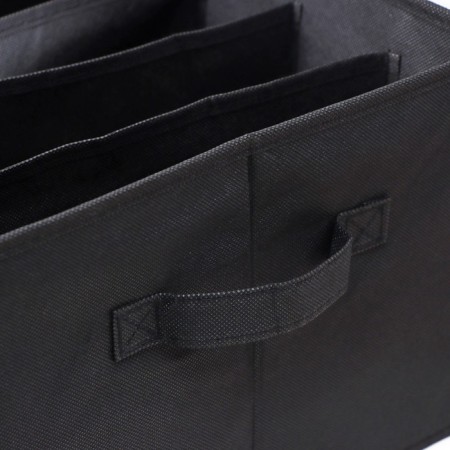 Organizer for storing linen "Smart", 6 departments, 44 × 29 × 22 cm, black color-4