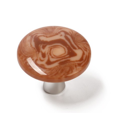 Handle button Cappio PK106, D = 32 mm, plastic, chromium color/tree-1