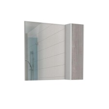 Mirror cabinet for bathroom dominoes UNO 80, gray oak, left/right