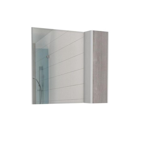 Mirror cabinet for bathroom dominoes UNO 80, gray oak, left/right
