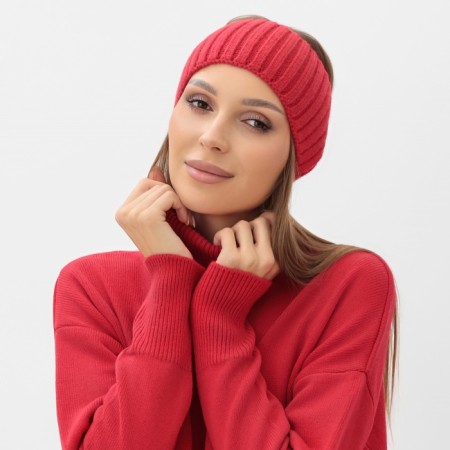 Knitted single -layer monster mist, p. 56-58cm, red