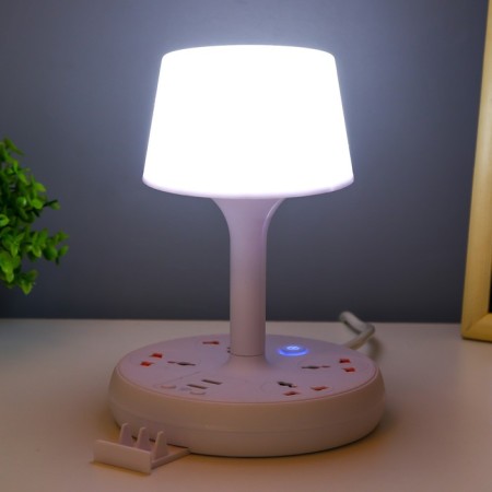 Board Lamp "ERA" LED 5W 3000K-6000K 4 outlet 2xUSB2.0 MIX 15x15x22cm RISALUX-3
