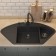 Quartz-quartz kitchen up-up-quartz UPD-06, angular two-section, color 04 black