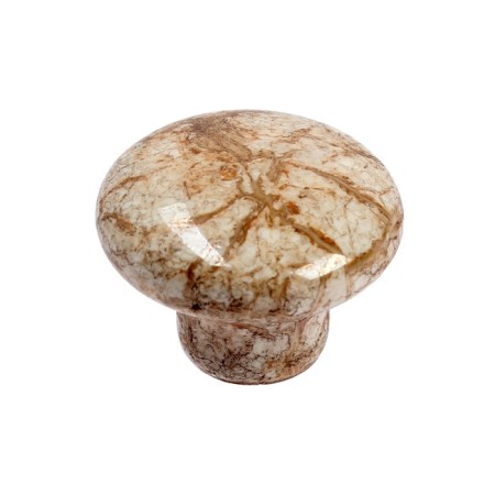Pen button Art Cappio Ceramics 011, D = 32, ceramic, white with texture-1