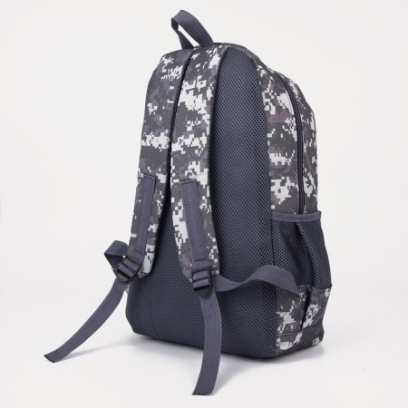 Tourist backpack, 16 l, lightning department, 3 outer pockets, “ZFTS”, color gray/camouflage-3