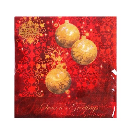 Paper napkins "Christmas tree toys", 33x33 cm, set 20 pcs.-2
