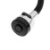 Comer for the kitchen "Everest" B57-071F, two-wound, flexible spout, on a nut, chromium/black
