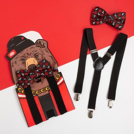 Set of men's kaftan subcutics and tie-butter "Bear"