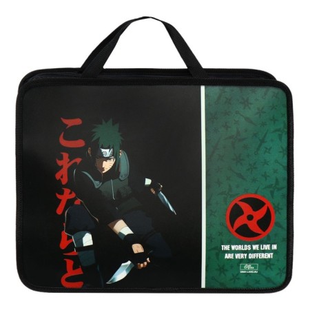 Folder with A4 handles, 330 x 260 x 75 mm, plastic, pens, Calligrata "Anime Fighter"