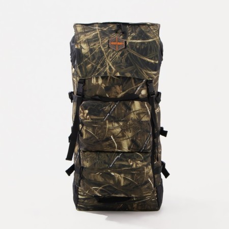 Tourist backpack, 80 l, lightning department, 3 outer pockets, huntsman, khaki color