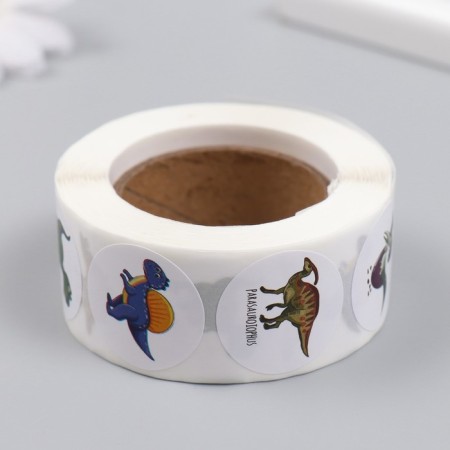 Stick Paper "Dino Park" d = 2.5 cm 500 pcs in roll-2