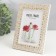 Photo frame plastic 10x15 cm "Greek patterns" gold on white 18.5x13.5 cm