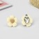 Clips children's "chosen" flower with a heart, color beige-brown