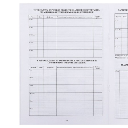 Medical card of the child A4, form No. 026/U-2000, 16 sheets, pink-18