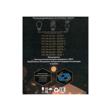 Lamp NTU 04-60-001 Oscar, E27, IP44, 60 watts, transparent glass, black-5