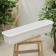 Balcony box with pallet, 80 cm, marble color