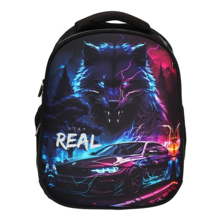 Frame backpack 38 x 29 x 17, Devente Choice Lite 17l, Stay Real Black/Purple 7033426-2