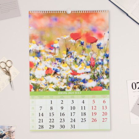 The calendar of the Overdo at the Rigel "Field Flowers" 2025, A3-1