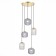 Suspension lamp ST LUCE. SL1154.303.05. Gran. 5x60 watts, E27, 52.5x52.5 cm, brass color
