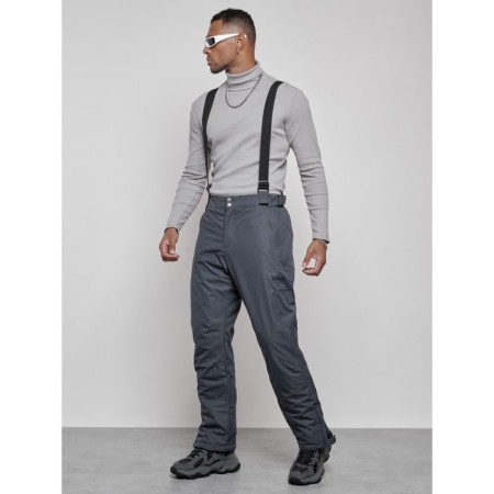 Semi-combinezone ski insulated male winter, size 52, dark gray color-5