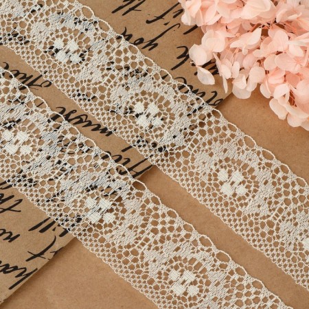 Capricon lace, 40 mm × 10 ± 1 m, milk color-1