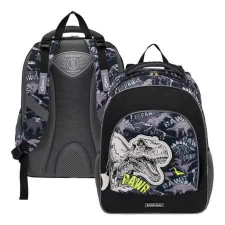 School backpack Erich Krause Ergoline 15l, 39 x 28 x 14 cm, ergonomic back, Dinosaur Park 51606