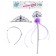 Carnival set "Princess", crown, rod with stones, purple color
