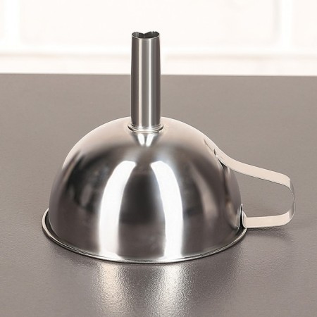 Stainless steel funnel, d = 11 cm, with a handle-1