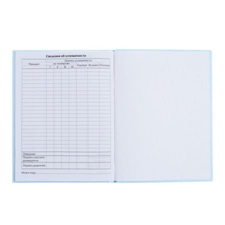 Universal diary for grades 1-11, "blue", solid cover 7BC, glossy lamination, 40 sheets-9