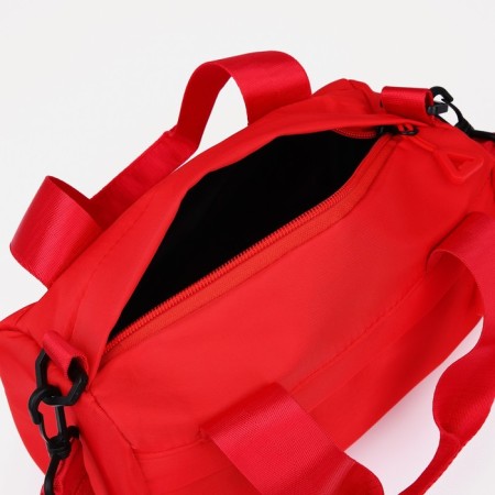 Sports bag with lightning, external pocket, red color-4