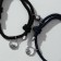 Bracelets "Demetrons" on a magnet, waves, black-blue color, 7 cm