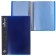 Folder with 10 A4, 500 μm inserts, calligrata, pocket on the spine, blueberry