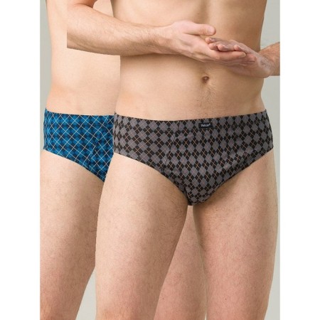 Male panties, size XXL, blue, dark gray, 2 pcs