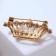 Brooch "Queen Crown", white color in gold