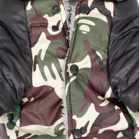 Combineson for dogs "camouflage" on a fur lining, size S (DS 25, Osh 25, OG 35 cm)-10