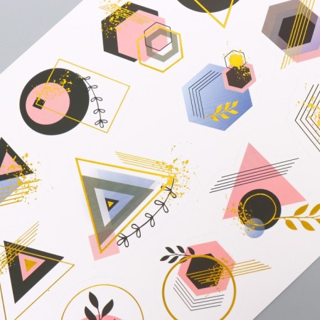 Stickers Paper "Geometry" set 2 sheets 20x15 cm-1