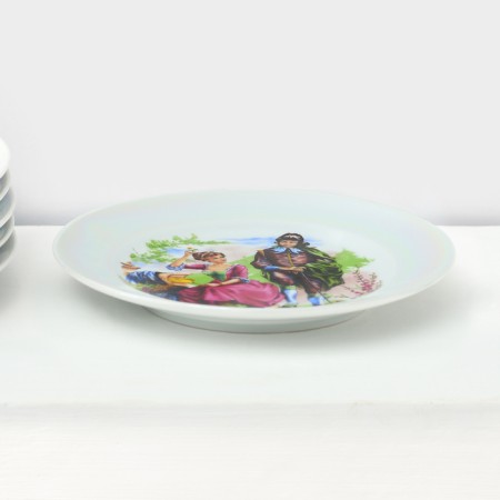 A set of porcelain plates "Madonna", d = 17 cm, 6 pcs, color mix-4