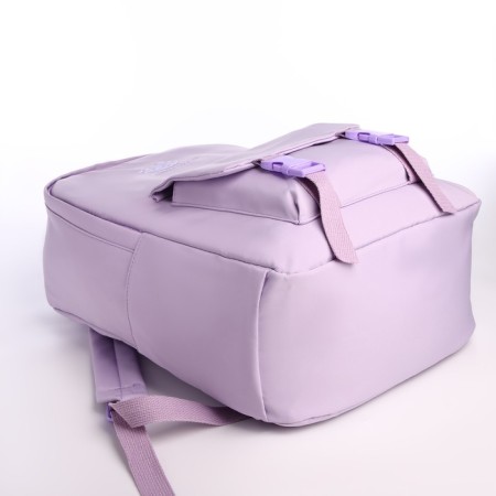School backpack of textiles on lightning, 4 pockets, lilac color-4