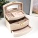 Casket to the leatherette for jewelry "Cream. Gloss and python" 13x21.5x15 cm