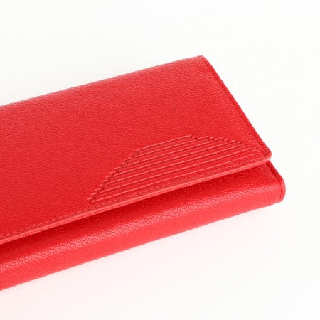 Women's wallet on magnets, red color-2