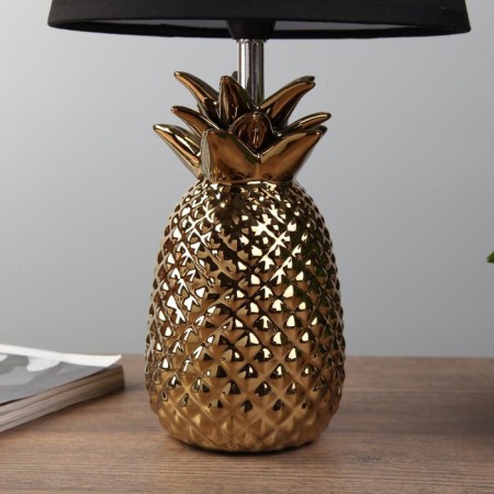 The tabletop lamp with lampshade "Pineapple" E14 gold 20x20x36.5 cm Risalux-3
