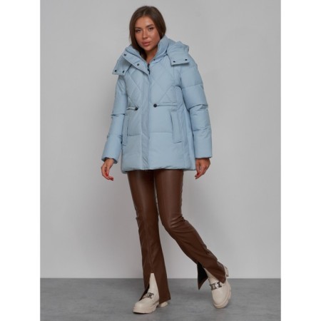Winter jacket female, size 50, blue color-1