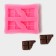 Mold "Chocolate Tiles", silicone, 6.9 × 6 cm, pink color