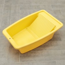 Pelvis with a washing board, 34 liters, especially durable, color mix