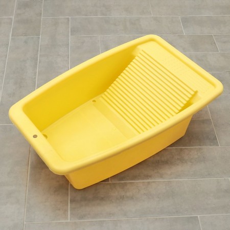 Pelvis with a washing board, 34 liters, especially durable, color mix