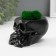 Kashpo concrete "Skull Silence" with moss 6.5x10 cm black (moss green stabilized)