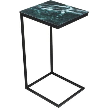 Coffee table Hercules metal, malachite/black 30x34x62 cm