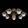Ceiling EVOLUCE lamp. Sle110102-07. Garonni. 7x40 watts, E14, 84x84x34 cm, antique bronze color