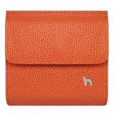 Wallet on the button, the map for maps (3)/coins/bill, coral color 10.2x9.5x3cm