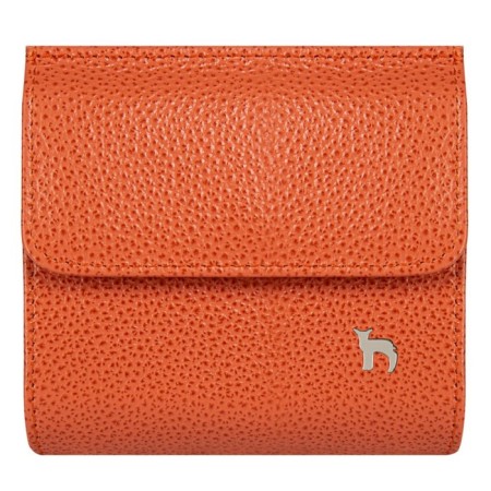 Wallet on the button, the map for maps (3)/coins/bill, coral color 10.2x9.5x3cm